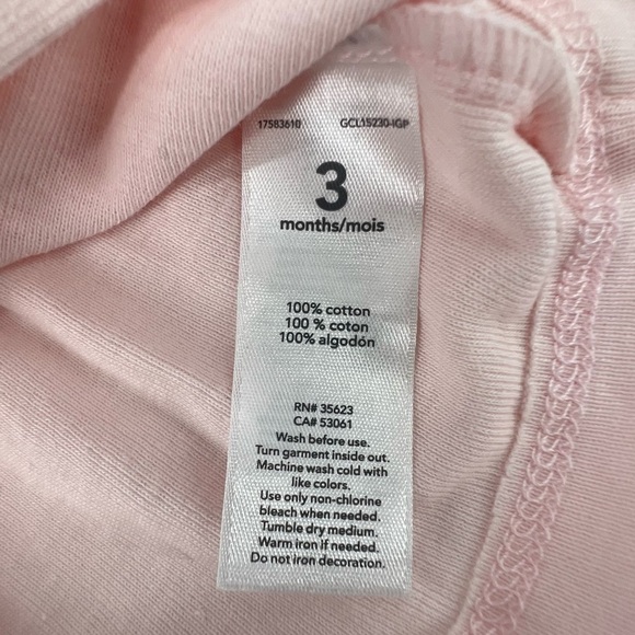 Carter’s Pink Long Sleeve Button Up Jacket Size 3 Months Girl’s - Picture 5 of 5
